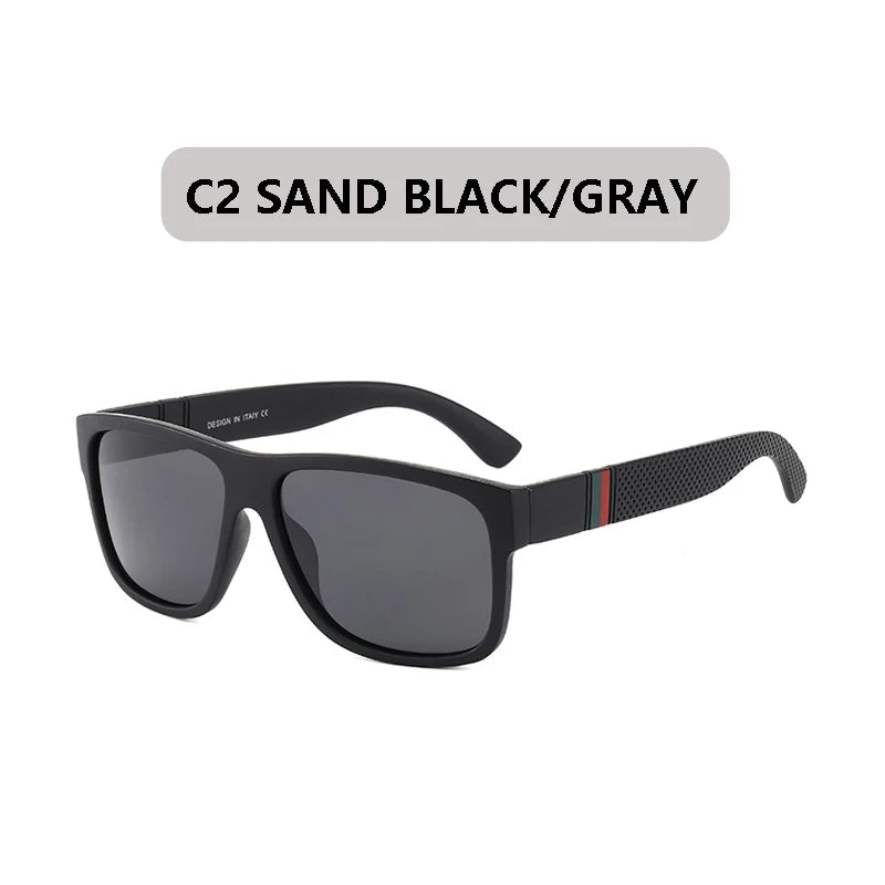 Square Polarized Vintage Plastic Sunglasses