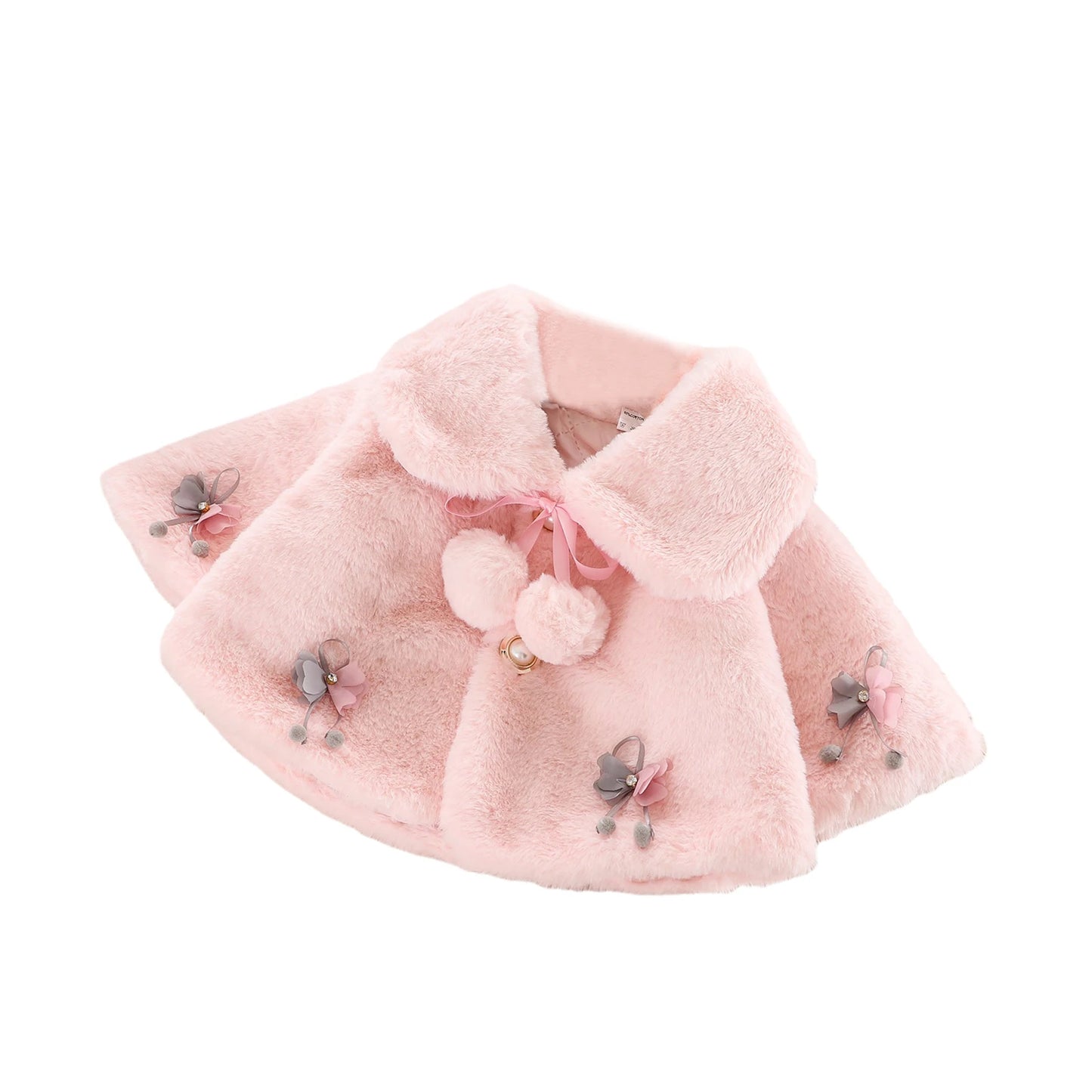 Baby Girl Clothes Winter Jacket Girl Wool Sweater Toddler Windbreaker Fall Winter Warm Cloak Cardigan Bow-Knot Coat Clothes