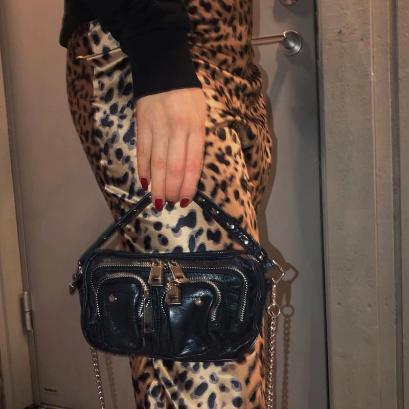 New Leopard Crossbody Bags For Women 2024 Luxury Handbags Designer Ladies Hand Shoulder Messenger Bag Sac A Main Female