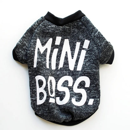 Winter Fleece Pet Dog Clothes Fashion Letter Print Cats Dogs Sweater Chihuahua Clothing French Bulldog Coat Jacket Pet Outfit