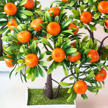 1Pc Artificial Fruit Orange Tree Bonsai Fruit Office Garden Desktop Party Decor Home Artificial Fake Potted Ornament