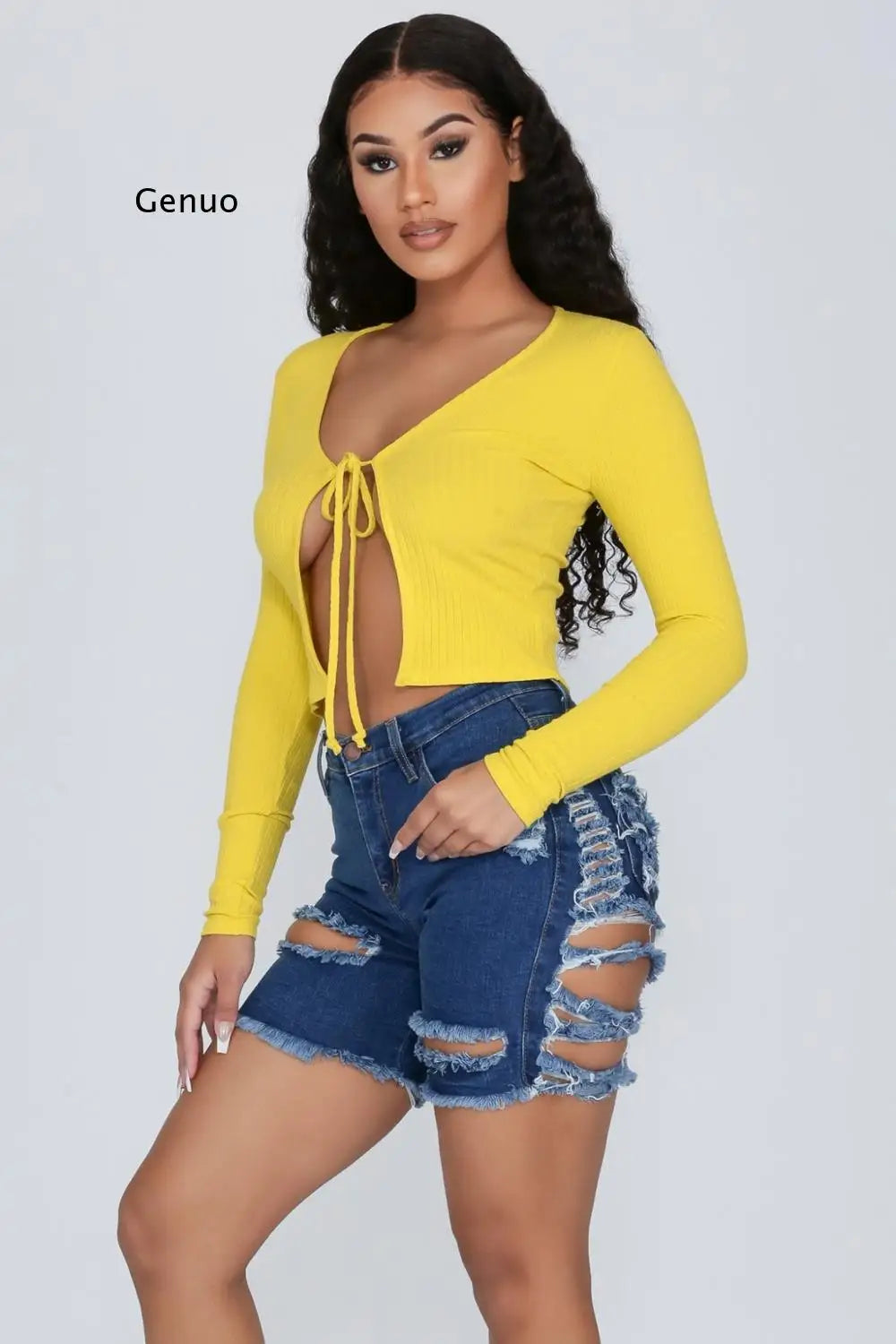 Summer Woman Trendy Ripped Denim Shorts Fashion Sexy High Waist Jeans Shorts Street Hipster Shorts Clothes