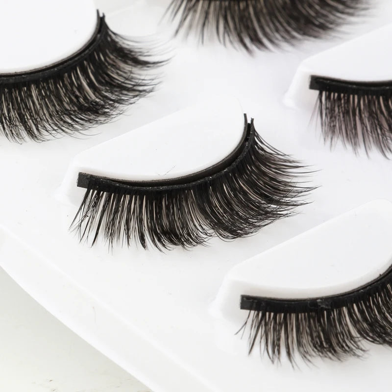 New 1/3Pairs Magnetic Eyelashes False Lashes Repeated Use Eyelashes Waterproof Liquid Eyeliner With Tweezer Make Up Sets Hotting