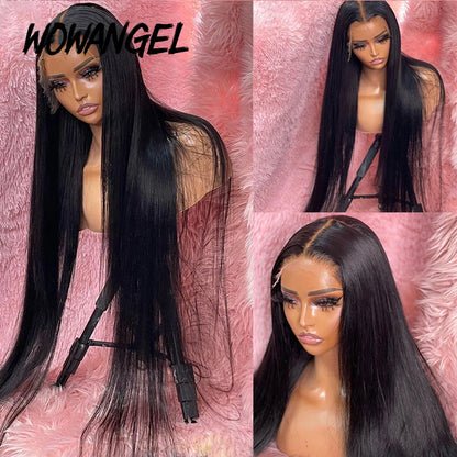 HD Lace Front Wig Pre Plucked Straight Wigs 13x6 HD Transparent Lace Frontal Human Hair Wig Brazilian Hair For Woman