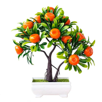 1Pc Artificial Fruit Orange Tree Bonsai Fruit Office Garden Desktop Party Decor Home Artificial Fake Potted Ornament