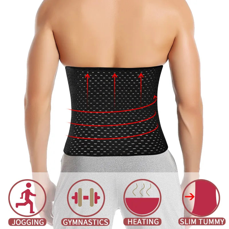 Waist Trainer Shapers Corset For Men Abdomen Reducer Slimming Belt Shapewear High Compression Modeling Strap Workout Girdle Faja