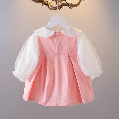 Spring newborn baby girl clothes loose dress coats for baby girls clothing 1 year babies birthday princess party dresses dress
