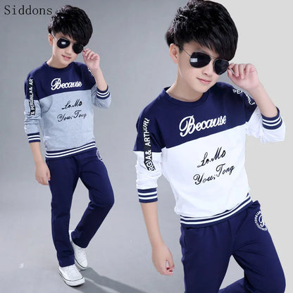 Boys clothes sport suit casual boys clothing sets 2024 autumn letter two pieces children clothing set kids tracksuit clothes