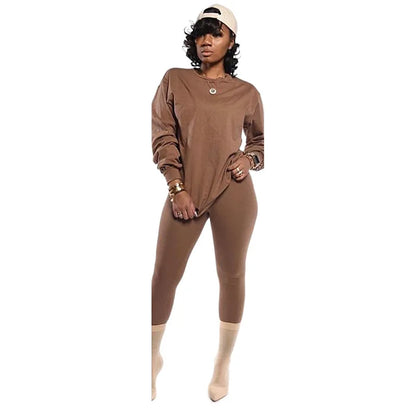 new two piece set women 2 piece set stacked leggings clothes for women outfits stacked pants tracksuit