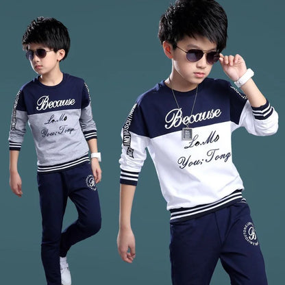 Boys clothes sport suit casual boys clothing sets 2024 autumn letter two pieces children clothing set kids tracksuit clothes