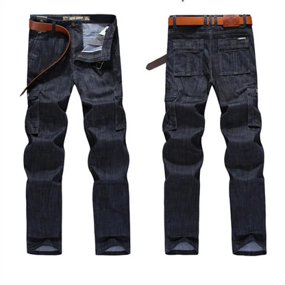 Cargo Jeans Men Big Size 29-40 42 44  Casual Multi-pocket Jeans Male Clothes  2023  Denim Jean Pants for Male trousers