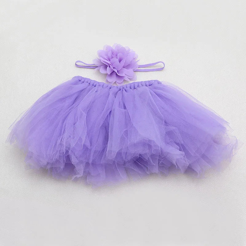 New Cute Toddler Newborn Baby Girl Tutu Skirt & Headband Photo Prop Costume Outfit Oct2 #330