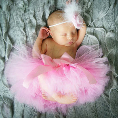 New Cute Toddler Newborn Baby Girl Tutu Skirt & Headband Photo Prop Costume Outfit Oct2 #330