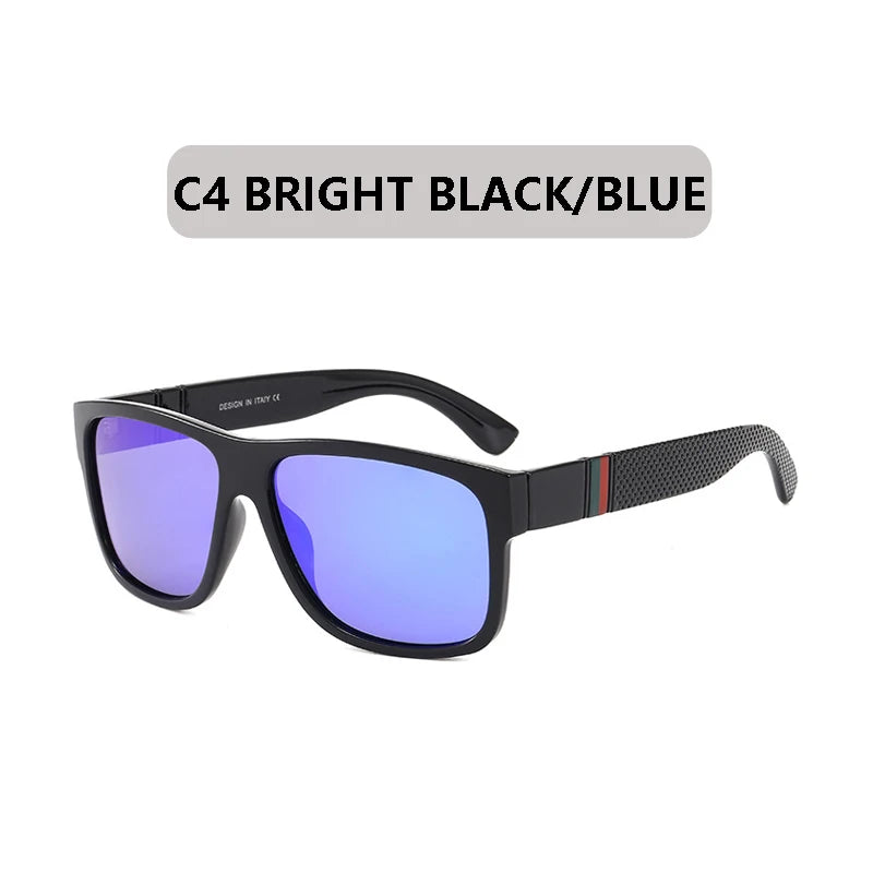 Square Polarized Vintage Plastic Sunglasses