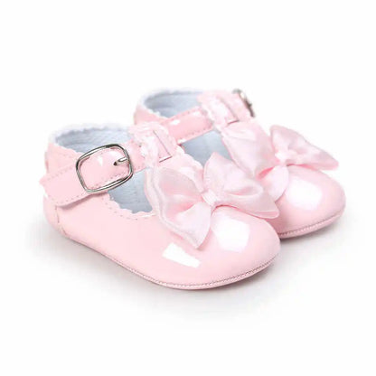 Newborn Baby Girls Shoes PU leather Buckle First Walkers Big Bow Summer Princess Shoes Party Wedding Baby Girl Shoes