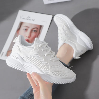 Women shoes running shoes wild breathable single net shoes women fashion trend student sneaker casual shoes white shoes