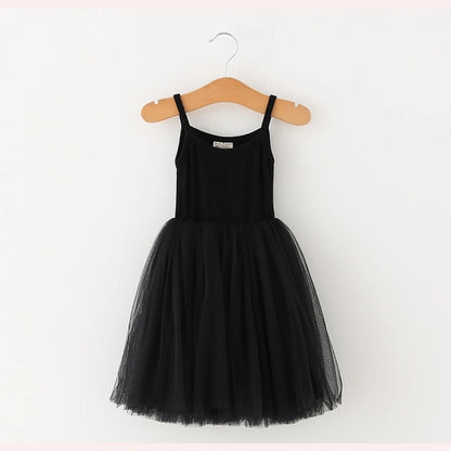 Girls Summer Sleeveless Dress 3 4 7 8 Years Kids Casual Tutu Dresses Outfits Children Lace Mesh Birthday Party Dress for Girls