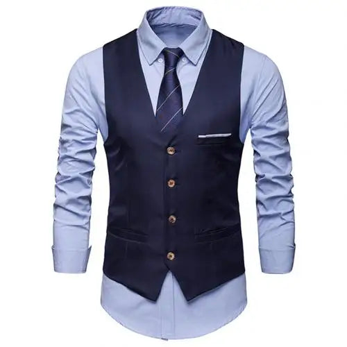 I -Jewelry S-6XL Mens Suit Vest Male Waistcoat Gilet Homme Casual Sleeveless Formal Business Vest chaleco hombre