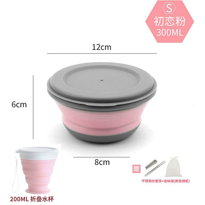 Folding Bowl Compressed Lunch Box Water Cup Supplies Instant Noodles Portable