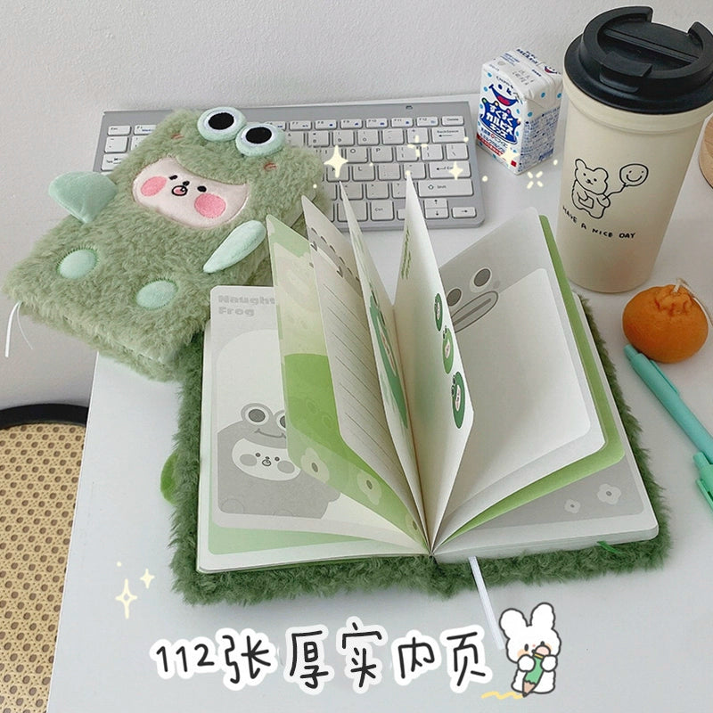 Cartoon Stuffed Notebook Cute Journal Young Adult Heart Journal Book Creative Student Diary Book Portable Notebook