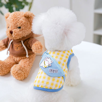 Little Daisy Shoulder Bag Puppy Clothes Summer Vest Thin Teddy Cat Pet Bichon Frise Small Size Dogs Summer