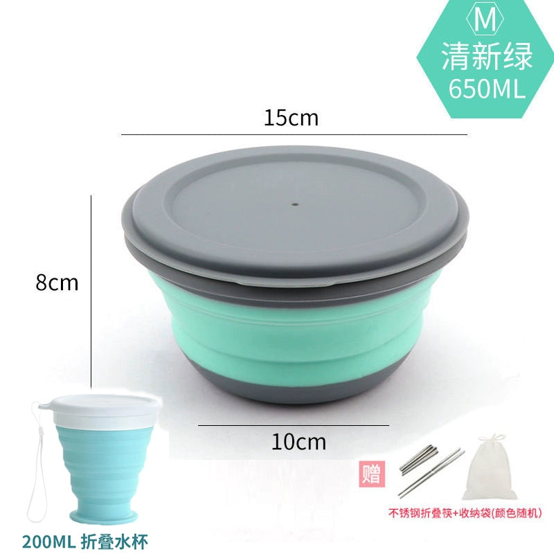 Folding Bowl Compressed Lunch Box Water Cup Supplies Instant Noodles Portable