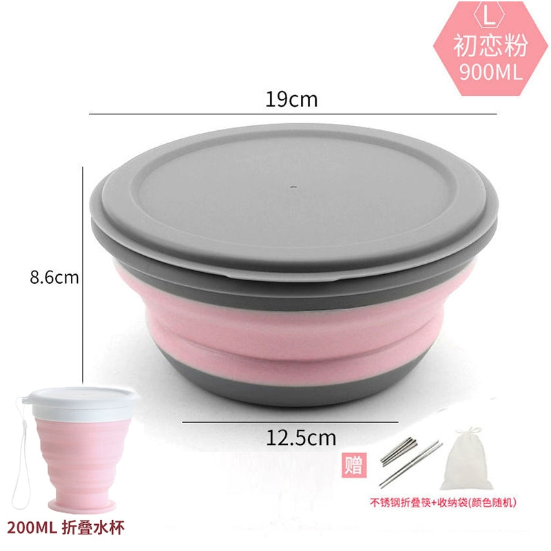 Folding Bowl Compressed Lunch Box Water Cup Supplies Instant Noodles Portable