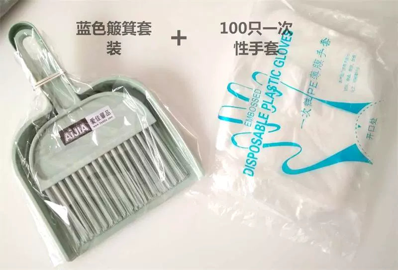 Pet Manure Cleaning Tool Shit Shovel Cleaning Broom with Small Broom Dustpan Suit Rabbit Cleaning