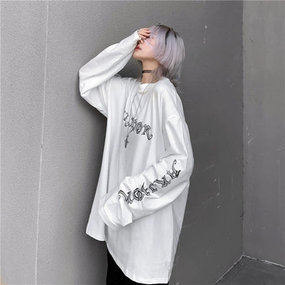 Sakurada Kawashima Ins Spring Weird Girl Long-Sleeved T-shirt