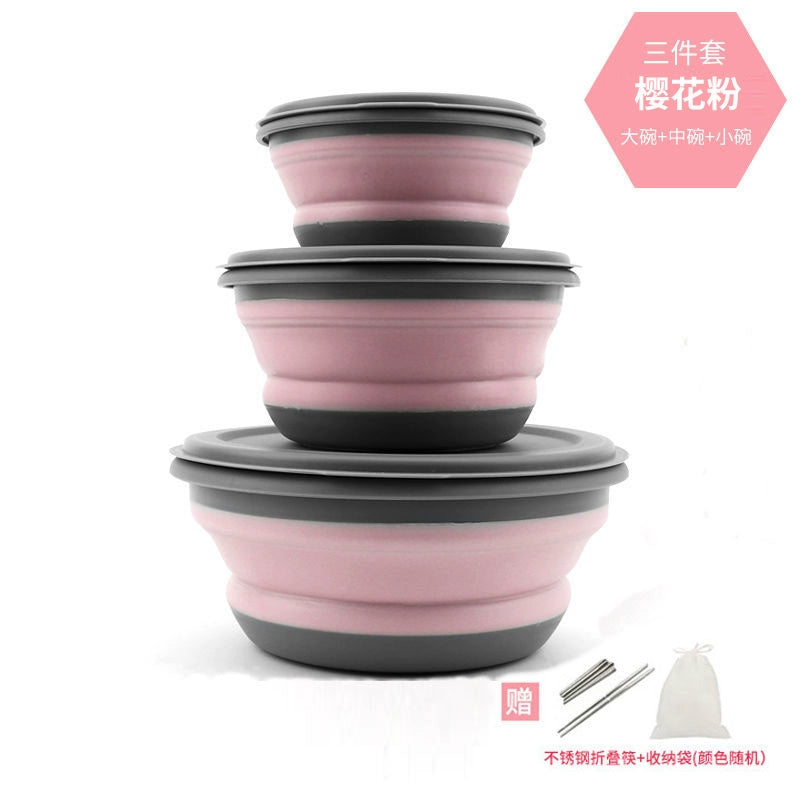 Folding Bowl Compressed Lunch Box Water Cup Supplies Instant Noodles Portable