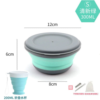 Folding Bowl Compressed Lunch Box Water Cup Supplies Instant Noodles Portable