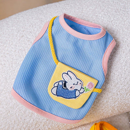 Little Daisy Shoulder Bag Puppy Clothes Summer Vest Thin Teddy Cat Pet Bichon Frise Small Size Dogs Summer