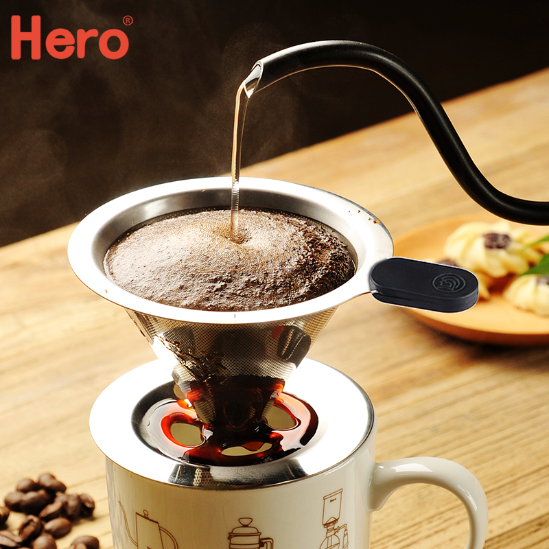 Hero Ultra-Fine Encryption For Home Stainless Steel Pour-over Coffee