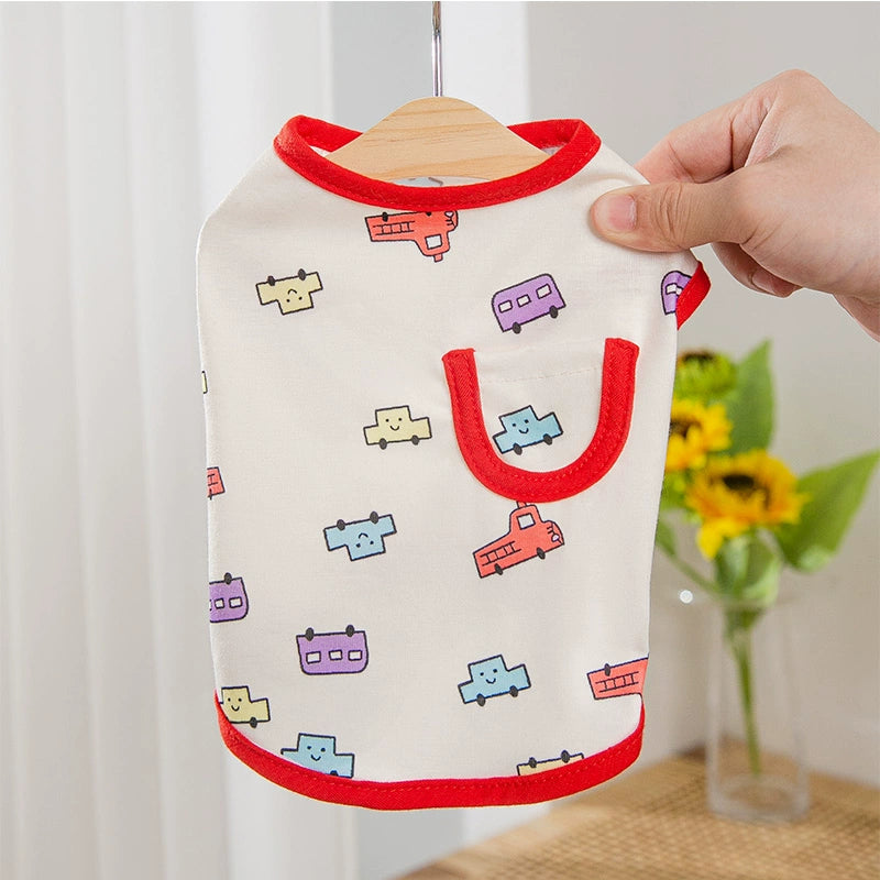 Little Daisy Shoulder Bag Puppy Clothes Summer Vest Thin Teddy Cat Pet Bichon Frise Small Size Dogs Summer