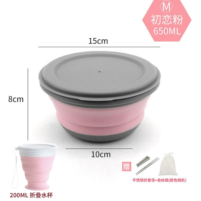 Folding Bowl Compressed Lunch Box Water Cup Supplies Instant Noodles Portable