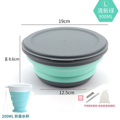 Folding Bowl Compressed Lunch Box Water Cup Supplies Instant Noodles Portable