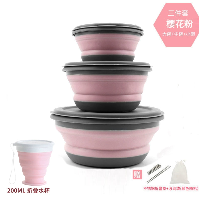 Folding Bowl Compressed Lunch Box Water Cup Supplies Instant Noodles Portable