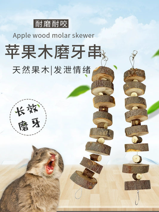 Pet Applewood Molar String Rabbit Totoro Molar Rod Molar Supplies Guinea Pig Relieving Stuffy Apple Branch Bite String