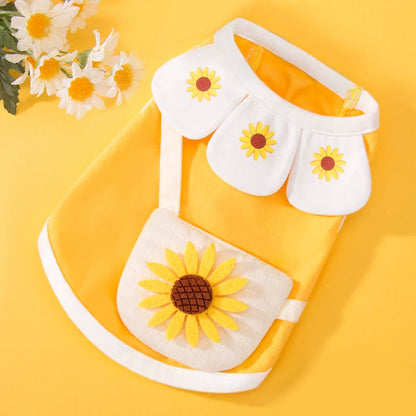 Little Daisy Shoulder Bag Puppy Clothes Summer Vest Thin Teddy Cat Pet Bichon Frise Small Size Dogs Summer