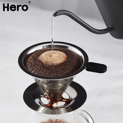 Hero Ultra-Fine Encryption For Home Stainless Steel Pour-over Coffee