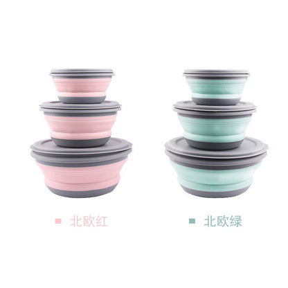 Folding Bowl Compressed Lunch Box Water Cup Supplies Instant Noodles Portable