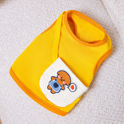 Little Daisy Shoulder Bag Puppy Clothes Summer Vest Thin Teddy Cat Pet Bichon Frise Small Size Dogs Summer