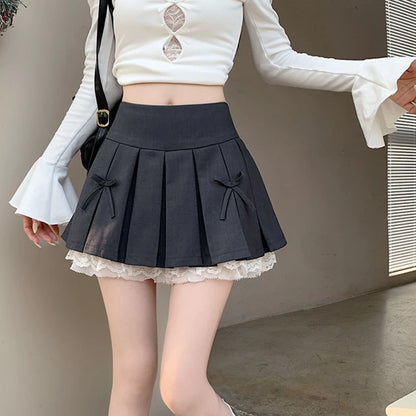 Korean Style Fashion Sweet High Waist College Style Pleated Skirt For Women