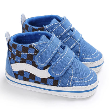 0-18M Newborn Baby Shoes for Boys First Walker Classic Canvas Casual Sports Shoes Soft Sole Comfortable Walking Shoes