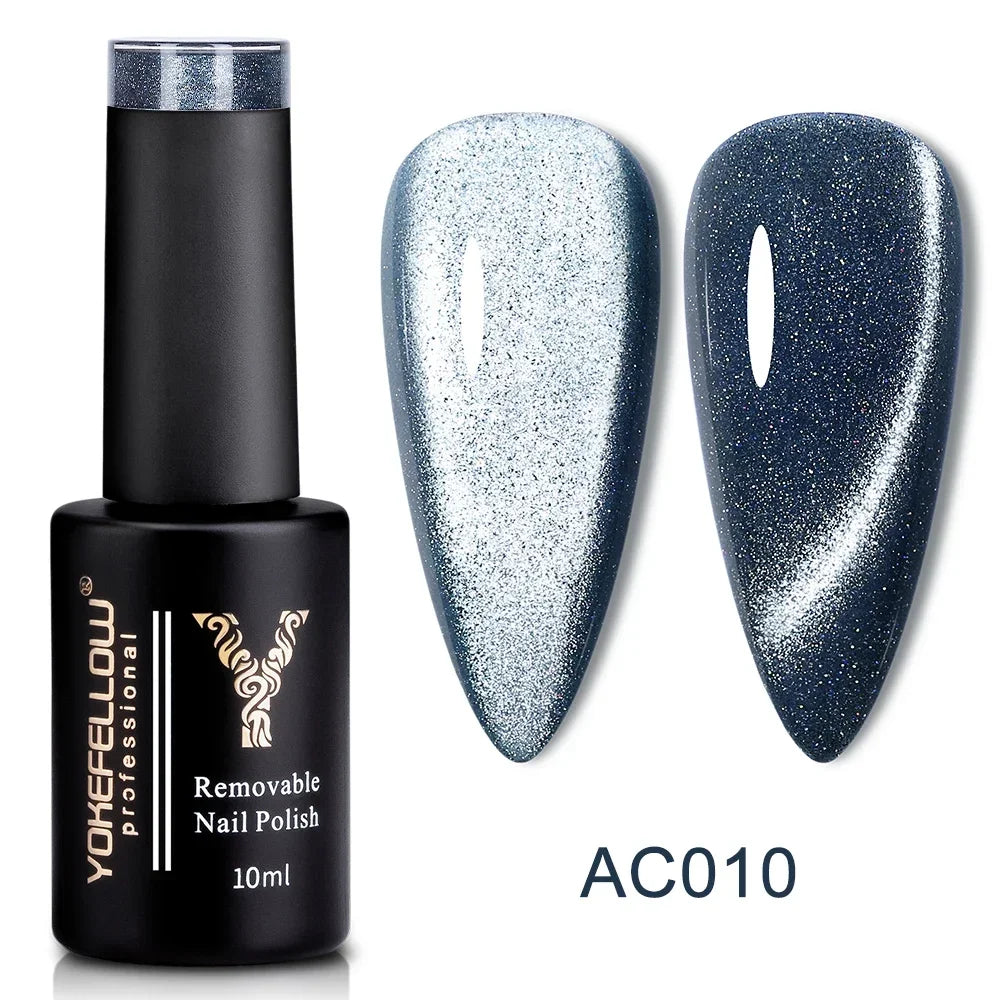 YOKEFELLOW 2025 New Dreamland Cat Eye Gel Nail Polish 10ml Dual Gloss Dreamland Color Soak Off Cat Magnetic UV Gel Varnish DIY