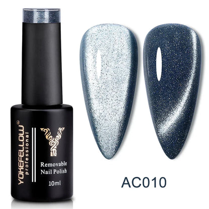 YOKEFELLOW 2025 New Dreamland Cat Eye Gel Nail Polish 10ml Dual Gloss Dreamland Color Soak Off Cat Magnetic UV Gel Varnish DIY