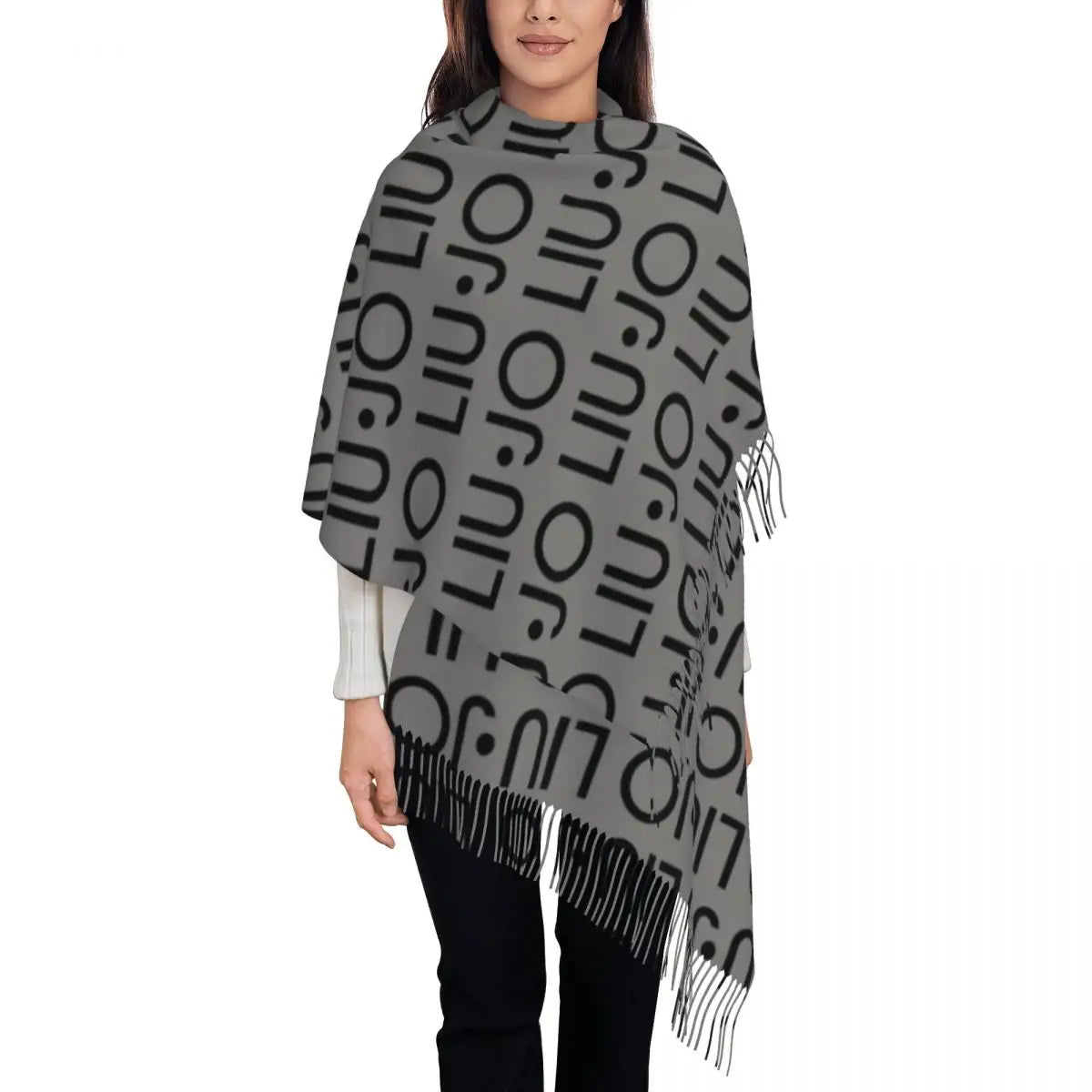 Liu Jo Scarf for Womens Winter Fall Shawl Wrap Luxury Brand Italian Long Shawl Scarf for Daily Wear