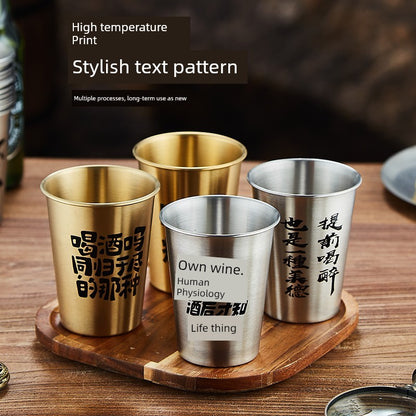 Drop-Resistant Commercial Single-Layer Coffee Gargle Cup Stainless Steel