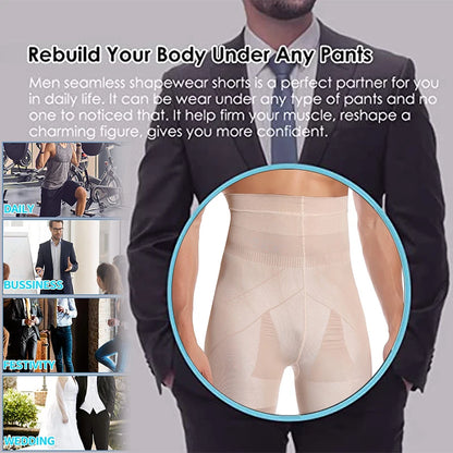 Men Body Shaper Tummy Control Shorts Shapewear Belly Girdle Boxer Briefs High Waisted Slimming Underwear Leg Compression Panties