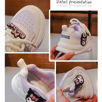 Children's Cute Melody Casual Board Shoes Girl's Cartoon Sneakers Spring and Autumn New Kawaii Kuromi Anti Slip Soft Sole Shoes